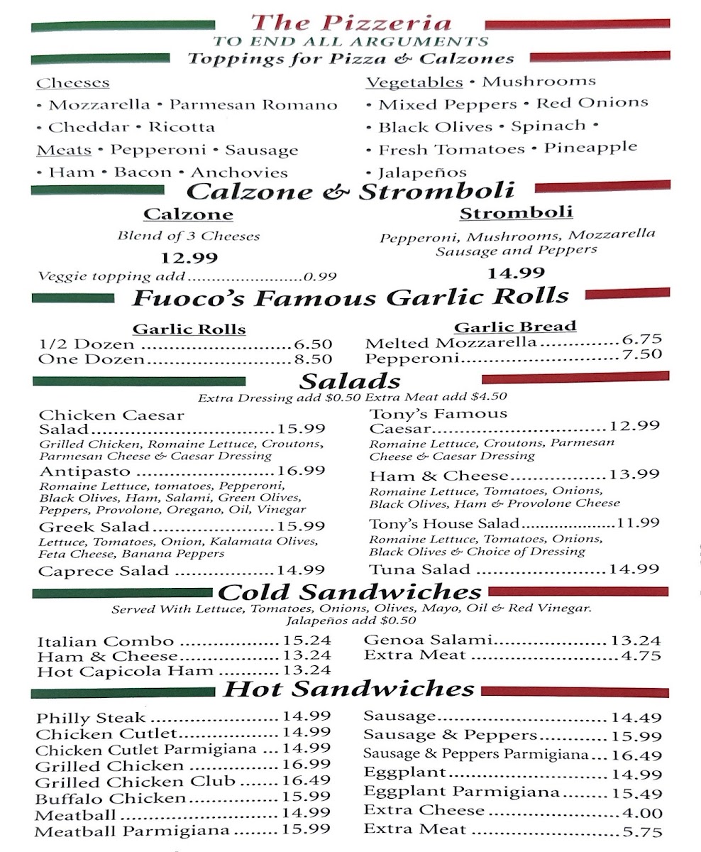 Fuoco e Farina Restaurante Menu - Image 4